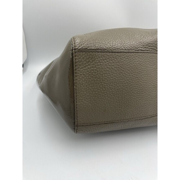 Fossil Women's TAUPE Leather Tote Mimi Handbag Chain Leather Handle Shoulder Bag - Picture 7 of 16